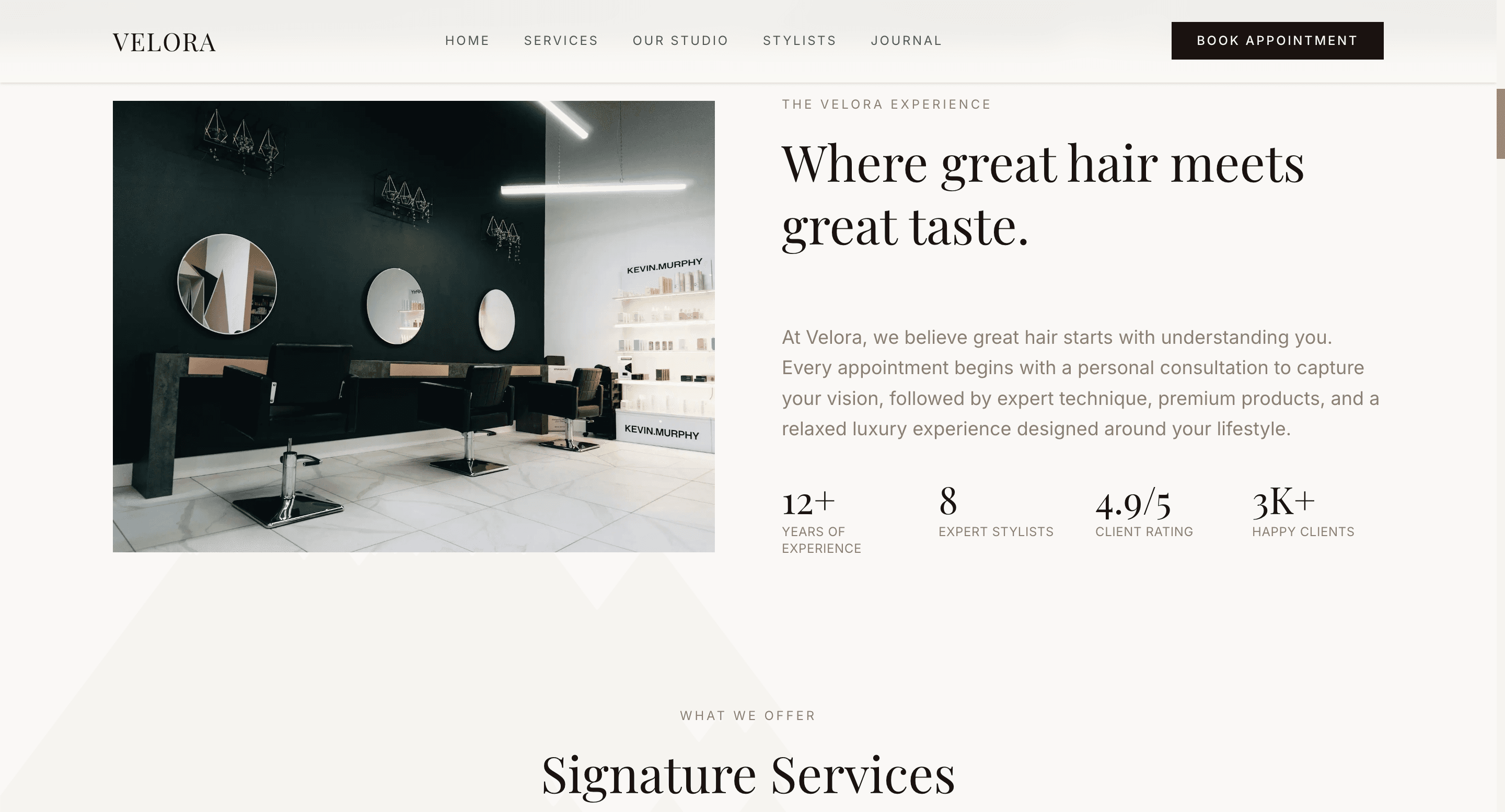 Velora Hair Studio screenshot 1